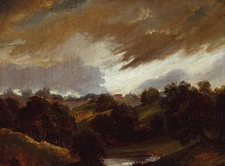 汉普斯特德暴风雨天空 Hampstead Stormy Sky (1814)，约翰·康斯特布尔