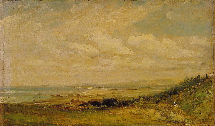 布莱顿附近的肖勒姆湾 Shoreham Bay near Brighton (1824)，约翰·康斯特布尔