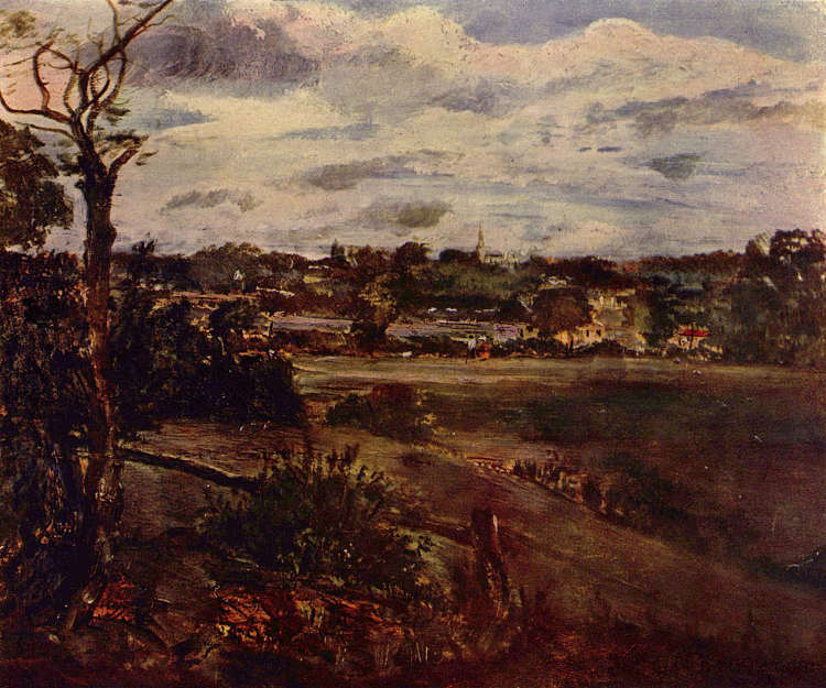 从汉普斯特德希思看海格特 View of Highgate from Hampstead Heath (c.1834; United Kingdom ),约翰·康斯特布尔
