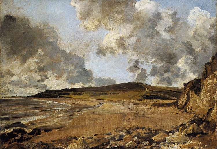 韦茅斯湾与乔丹山 Weymouth Bay with Jordan Hill (1816)，约翰·康斯特布尔