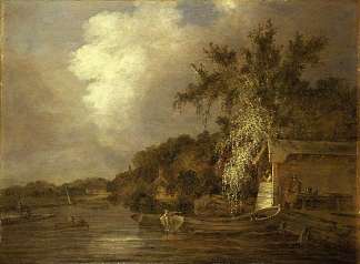 索普的亚尔，诺里奇 The Yare at Thorpe, Norwich (1806)，约翰·克罗姆