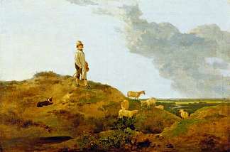 诺里奇附近的老鼠山上的景色 View on Mousehold Heath, near Norwich (1812)，约翰·克罗姆