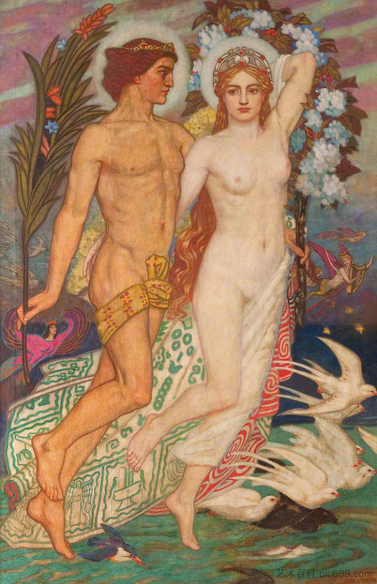 芬德和马纳南 Fand and Manannan (1913)，约翰·邓肯