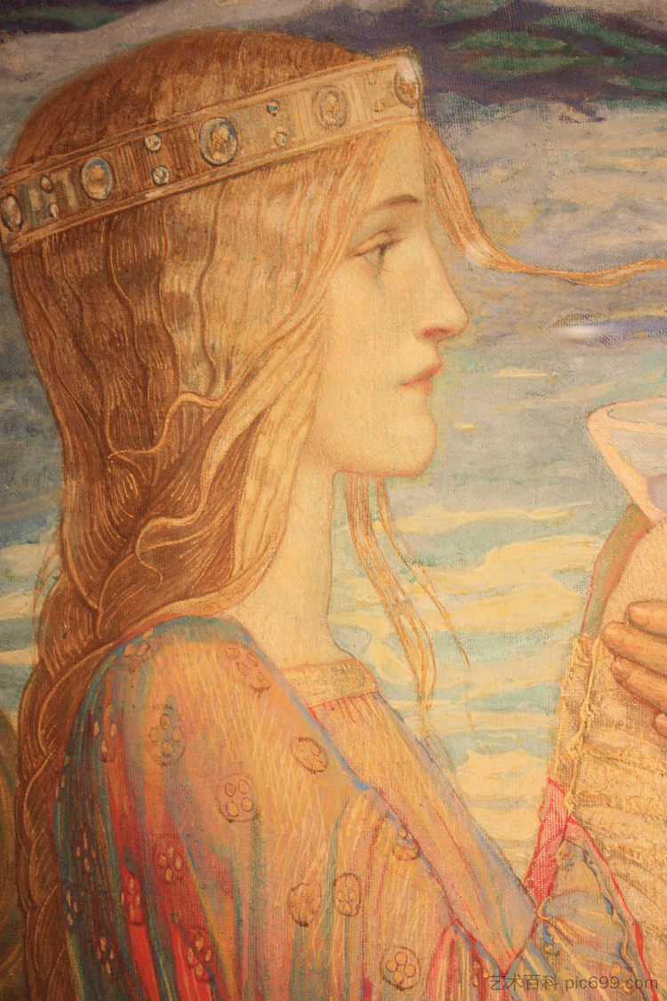 伊索尔德（局部） Isolde (detail) (1912)，约翰·邓肯