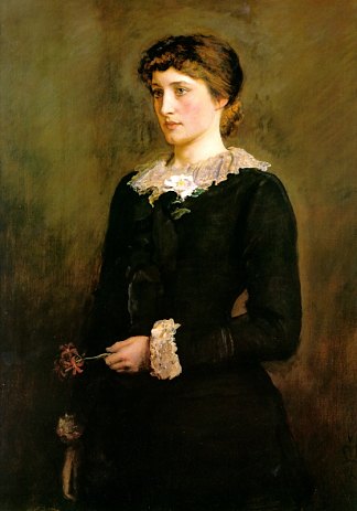 泽西百合，莉莉·朗特里的肖像 A Jersey Lily, Portrait of Lillie Langtry (1878)，约翰·埃弗里特·米莱斯