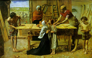 基督在他父母的家里 Christ in the House of His Parents (1849)，约翰·埃弗里特·米莱斯
