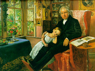詹姆斯·怀亚特和他的孙女玛丽 James Wyatt and His Granddaughter Mary (1849)，约翰·埃弗里特·米莱斯