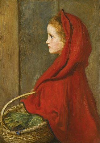 小红帽 Red Riding Hood (1864)，约翰·埃弗里特·米莱斯
