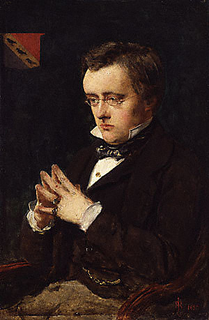 威尔基·柯林斯的肖像 Portrait of Wilkie Collins (1850)，约翰·埃弗里特·米莱斯