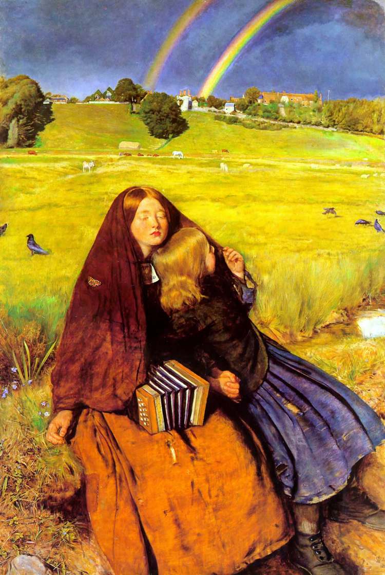 盲女 The Blind Girl (1854 - 1856)，约翰·埃弗里特·米莱斯