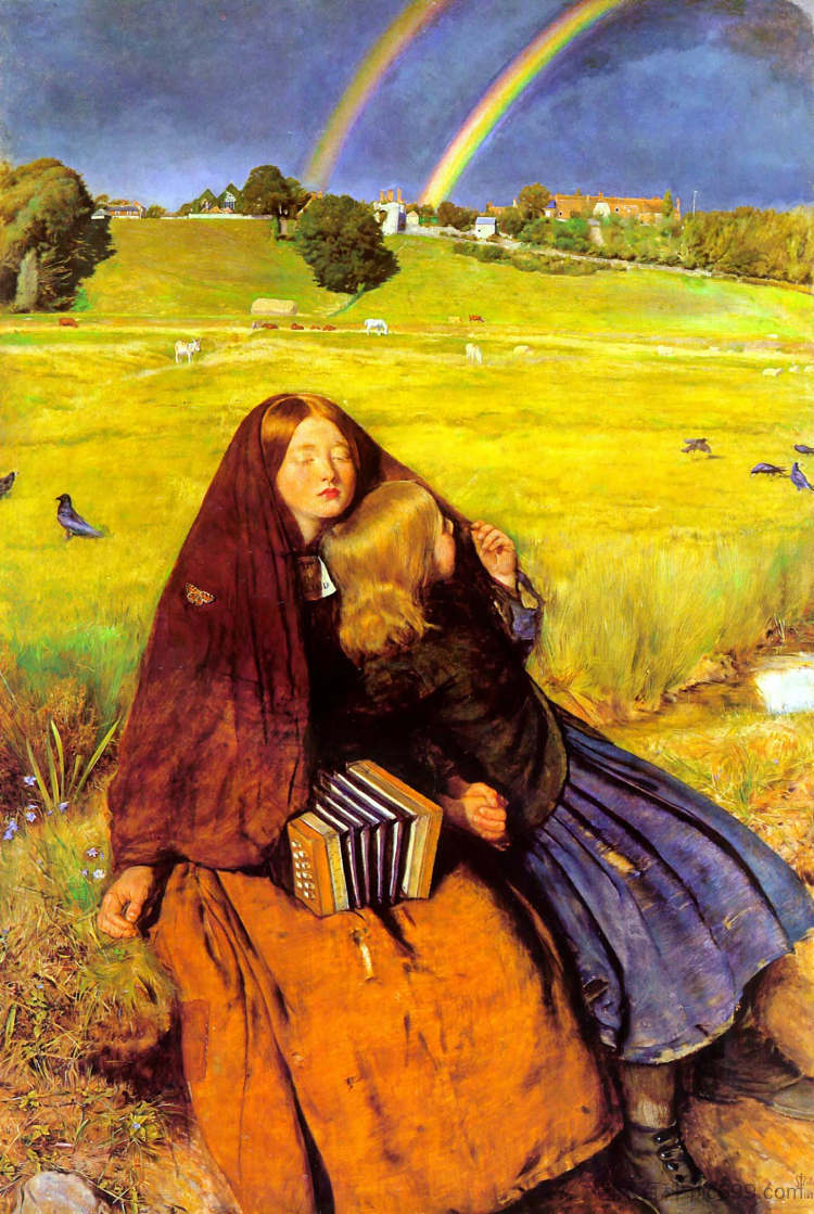 盲女 The Blind Girl (1854 - 1856),约翰·埃弗里特·米莱斯