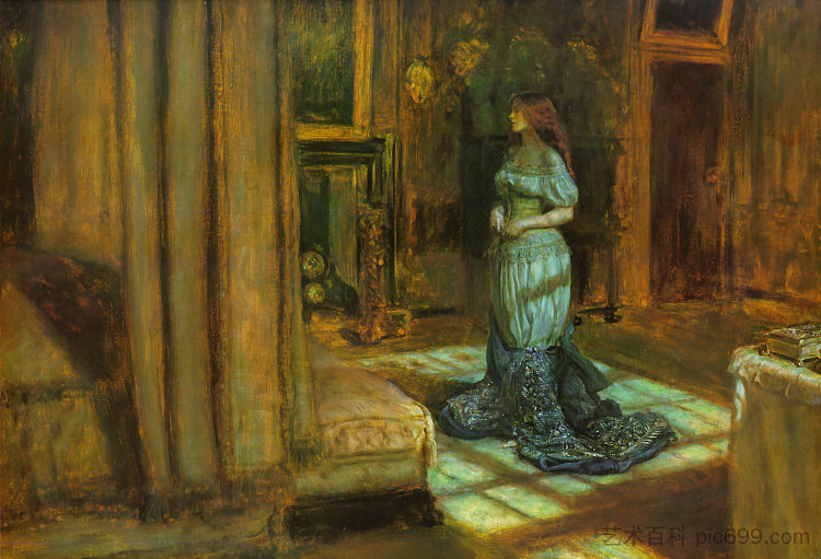 圣艾格尼丝前夕 The Eve of Saint Agnes (1863),约翰·埃弗里特·米莱斯