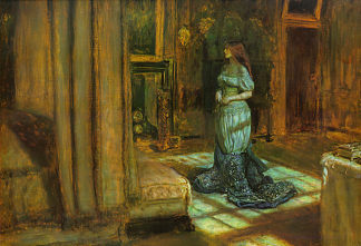 圣艾格尼丝前夕 The Eve of Saint Agnes (1863)，约翰·埃弗里特·米莱斯