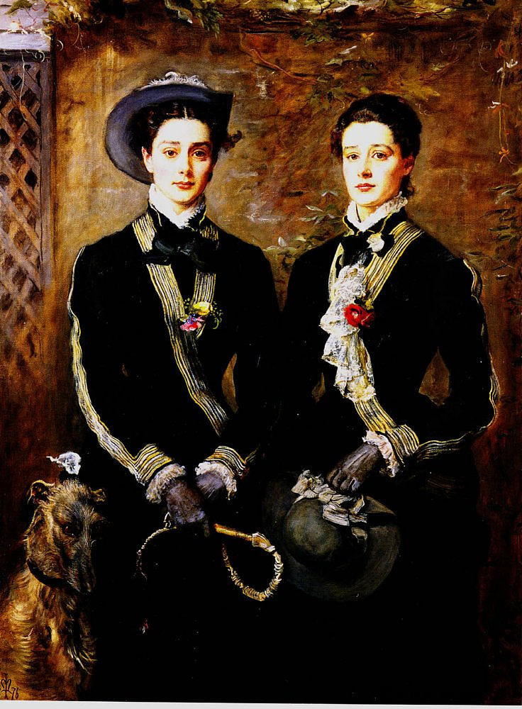 双胞胎(格蕾丝和凯特霍尔) Twins (Grace and Kate Hoare) (1876),约翰·埃弗里特·米莱斯