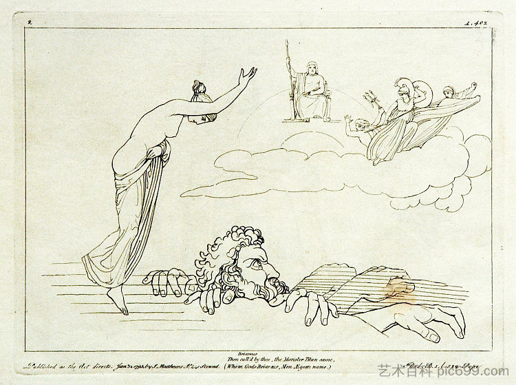 《伊利亚特》插图 Illustration to the Iliad (1793 - 1795),约翰·弗拉克斯曼