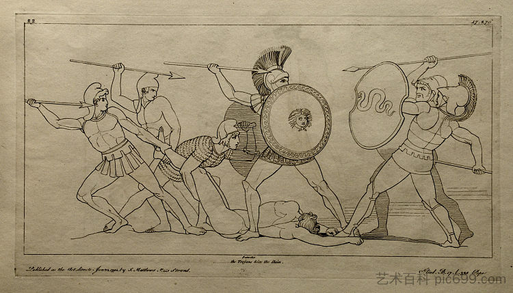 《伊利亚特》插图 Illustration to the Iliad (1793 - 1795)，约翰·弗拉克斯曼