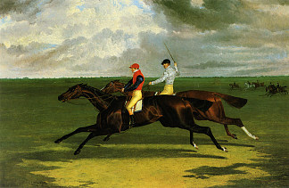 “普里阿姆”在纽马克特击败埃克塞特勋爵的“奥古斯都” ‘Priam’ Beating Lord Exeter’s ‘Augustus’ at Newmarket (1831)，老约翰·弗雷德里克·赫林