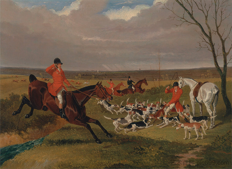 萨福克狩猎 - 死亡 The Suffolk Hunt - The Death (1833)，老约翰·弗雷德里克·赫林