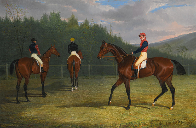 古德伍德金杯的开始 The Start of the Goodwood Gold Cup (1832)，老约翰·弗雷德里克·赫林