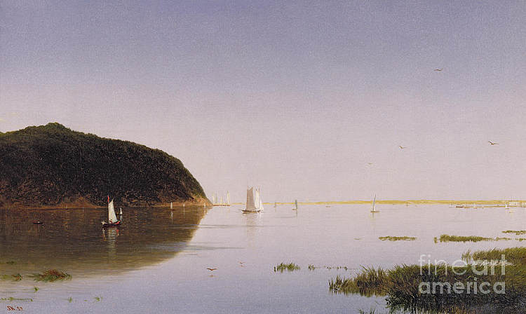 新泽西州什鲁斯伯里河的景色 View of the Shrewsbury River, New Jersey (1859)，约翰·冯检基·肯西特