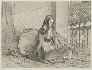 Ф 俘虏的希腊女孩 Ф Captive Greek Girl (1838)，约翰·弗雷德里克·刘易斯