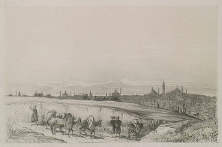 君士坦丁堡从通往塞姆林的道路 Constantinople from the Road to Semlin (1838)，约翰·弗雷德里克·刘易斯