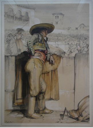 塞维利亚拉马埃斯特兰萨的皮卡多 The picador in La Maestranza, Seville (1836)，约翰·弗雷德里克·刘易斯