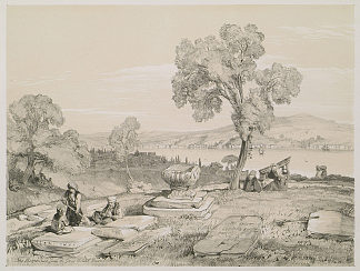 佩拉大墓地 Great Burial Ground, Pera (1838)，约翰·弗雷德里克·刘易斯