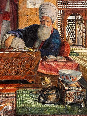 开罗一所学校的内部(局部) Interior of a School in Cairo (detail),约翰·弗雷德里克·刘易斯