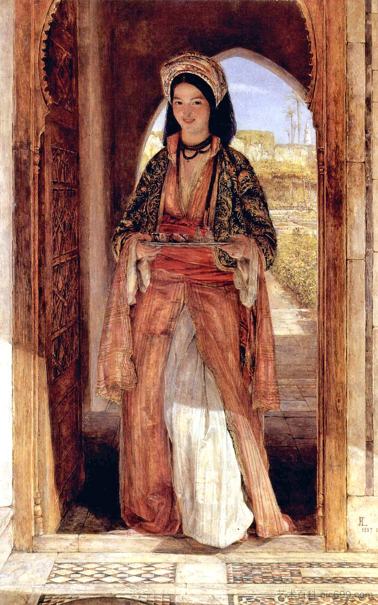 咖啡承载者 The Coffee Bearer (1857)，约翰·弗雷德里克·刘易斯