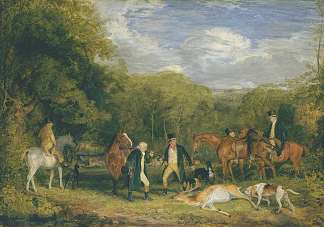 在温莎大公园射击 Buck-shooting in Windsor Great Park (1825)，约翰·弗雷德里克·刘易斯