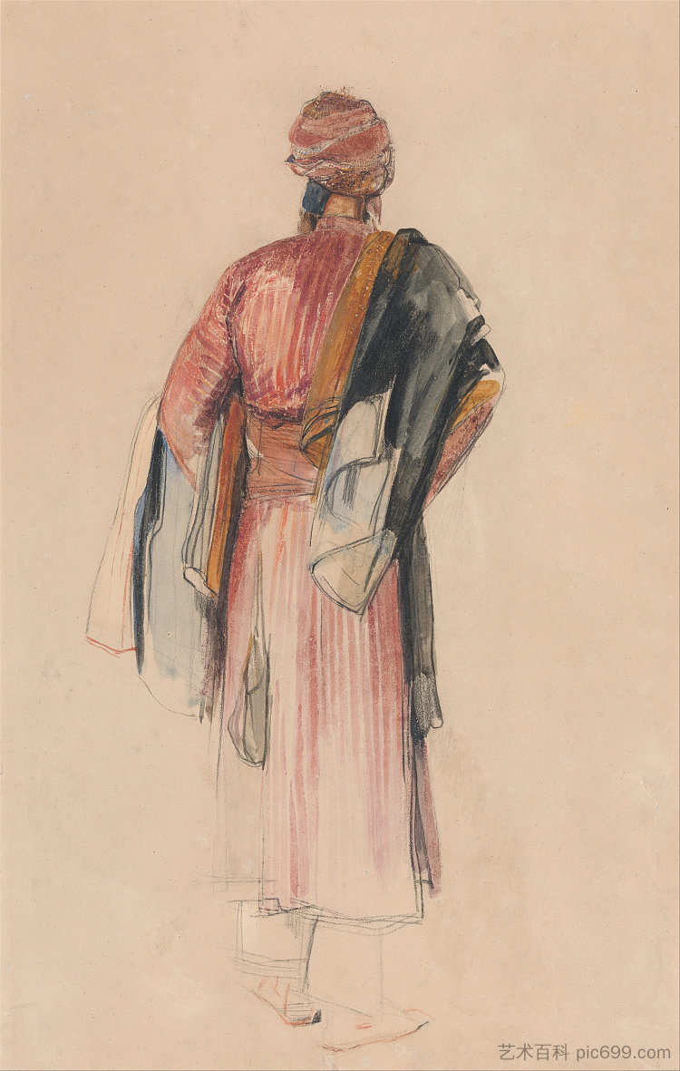 贝都因人 A Bedouin (c.1841 - c.1851)，约翰·弗雷德里克·刘易斯