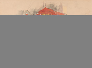两头白牛画的土耳其阿拉巴 A Turkish Araba Drawn by Two White Oxen (1841)，约翰·弗雷德里克·刘易斯