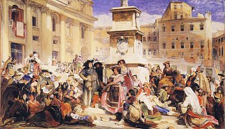 罗马的复活节 Easter Day at Rome (1840)，约翰·弗雷德里克·刘易斯