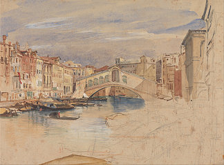 大运河和里亚托 The Grand Canal and Rialto (1838)，约翰·弗雷德里克·刘易斯