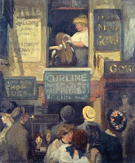 美发店的橱窗 Hairdresser's Window (1907)，约翰法国斯隆