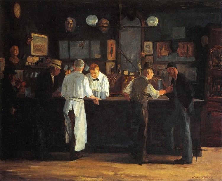 麦克索利酒吧 McSorley's Bar (1912)，约翰法国斯隆