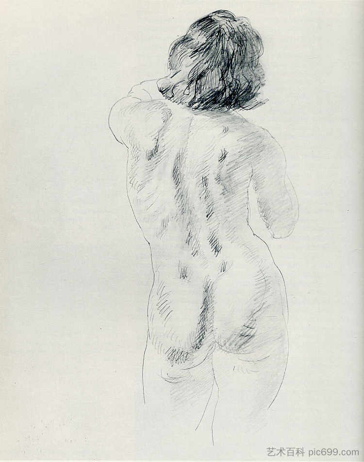 裸体站立 Nude standing，约翰法国斯隆