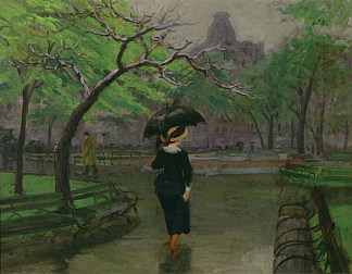 春雨， 纽约 Spring Rain, New York (1912)，约翰法国斯隆