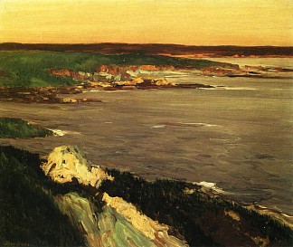 卢考特绿色和橙色悬崖，格洛斯特 The Lookout Green and Orange Cliffs, Gloucester (1917)，约翰法国斯隆