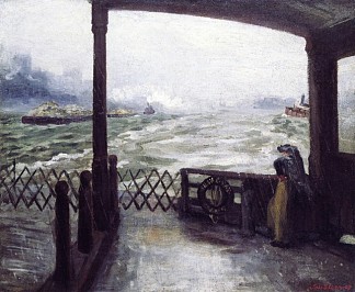 渡轮的尾流 Wake of the Ferry (1907)，约翰法国斯隆