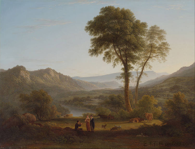 在马特洛克 - 薄雾升起 At Matlock - mist rising (1814)，约翰·格洛弗