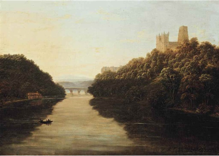 达勒姆的景色 A view of Durham，约翰·格洛弗