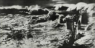 厄普顿·辛克莱（Upton Sinclair）的书《洪水之后》的书套设计 Book jacket design for Upton Sinclair’s book ‘After the Flood’ (1925)，约翰·哈特菲尔德
