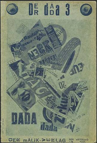 《达》封面，《轮胎环游世界》 Cover for Der Dada, The Tire Travels the World (1920)，约翰·哈特菲尔德