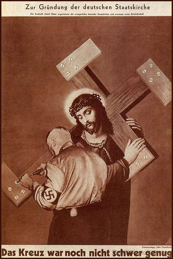 关于德国国家教会——十字架还不够重 Concerning the German State Church - The Cross Wasn't Heavy Enough Yet，约翰·哈特菲尔德