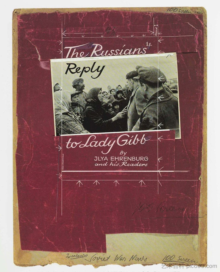 伊利亚·爱伦堡。俄罗斯人回复吉布夫人 Ilya Ehrenburg. The Russians Reply to Lady Gibb (1945)，约翰·哈特菲尔德