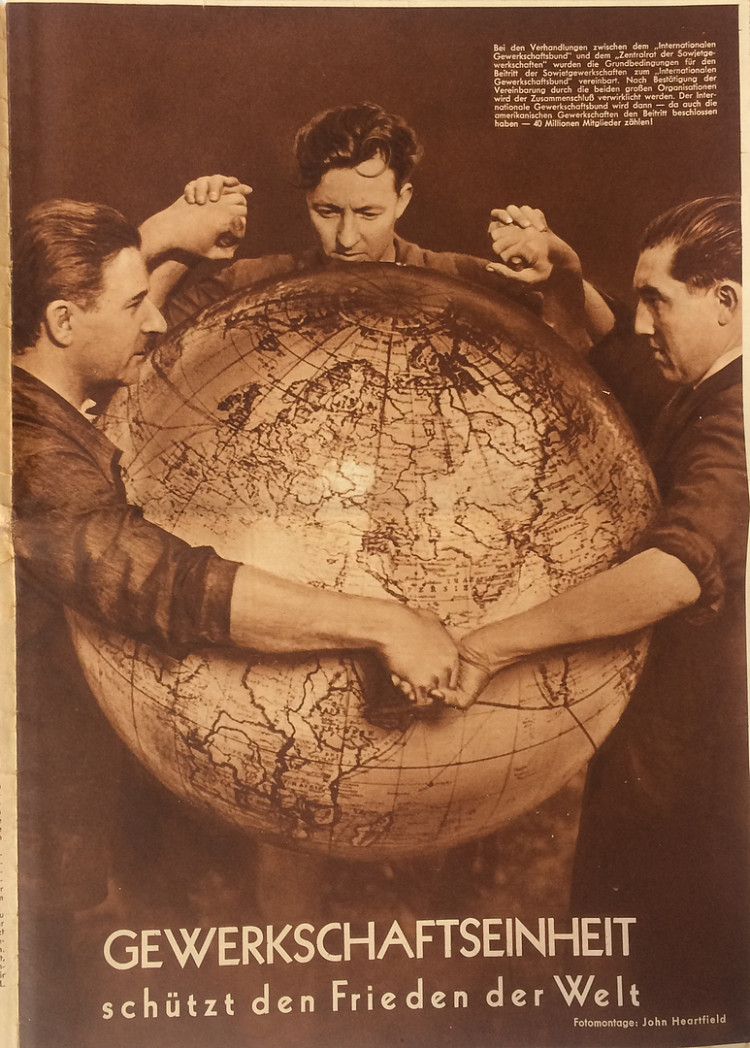 《工会团结》，摘自《人民画报》 Union Unity, from the People's Illustrated (1937)，约翰·哈特菲尔德