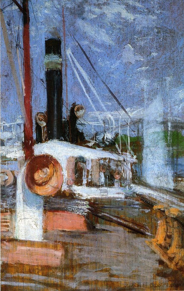 登上轮船 Aboard a Steamer (1900 - 1902)，约翰·亨利·特瓦克特曼