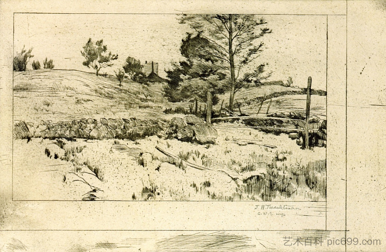 布兰奇维尔菲尔德 Branchville Fields (c.1888)，约翰·亨利·特瓦克特曼